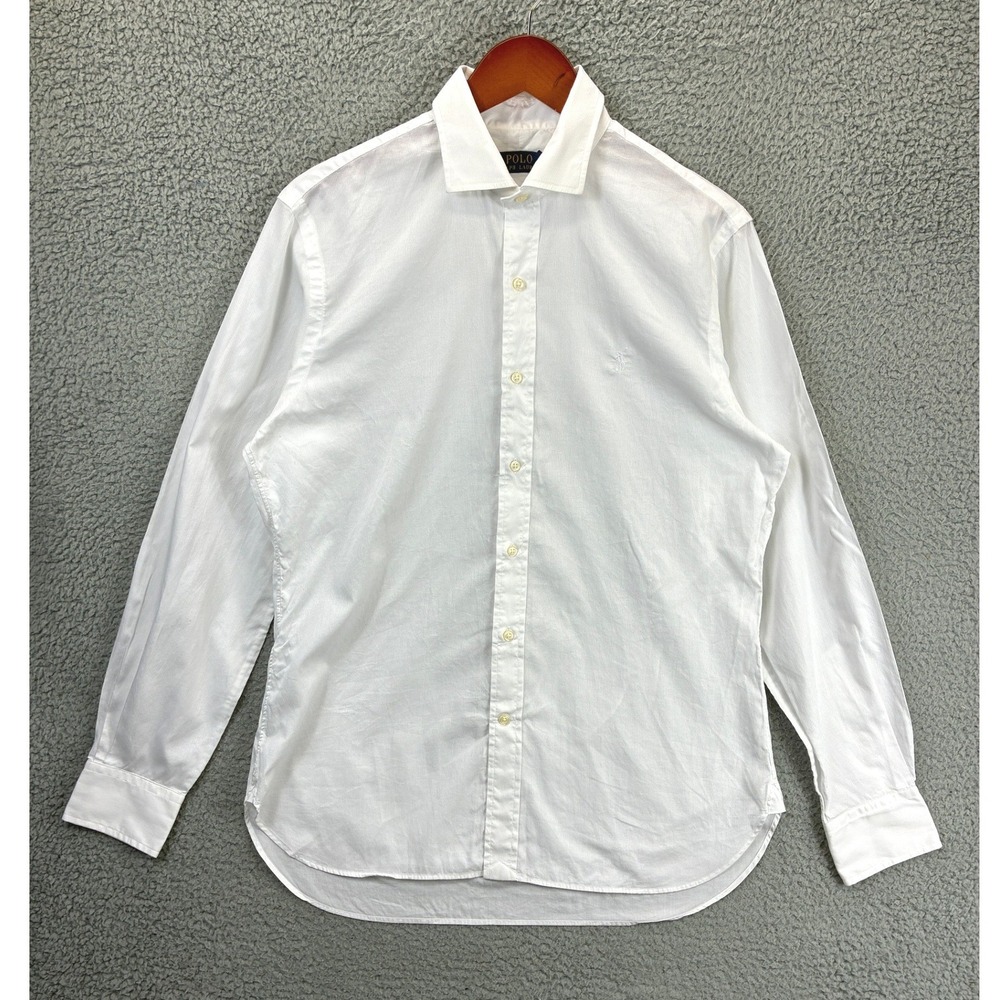 Polo Ralph Lauren Oxford Button Down Shirt Mens 15.5 White Classic Preppy Formal